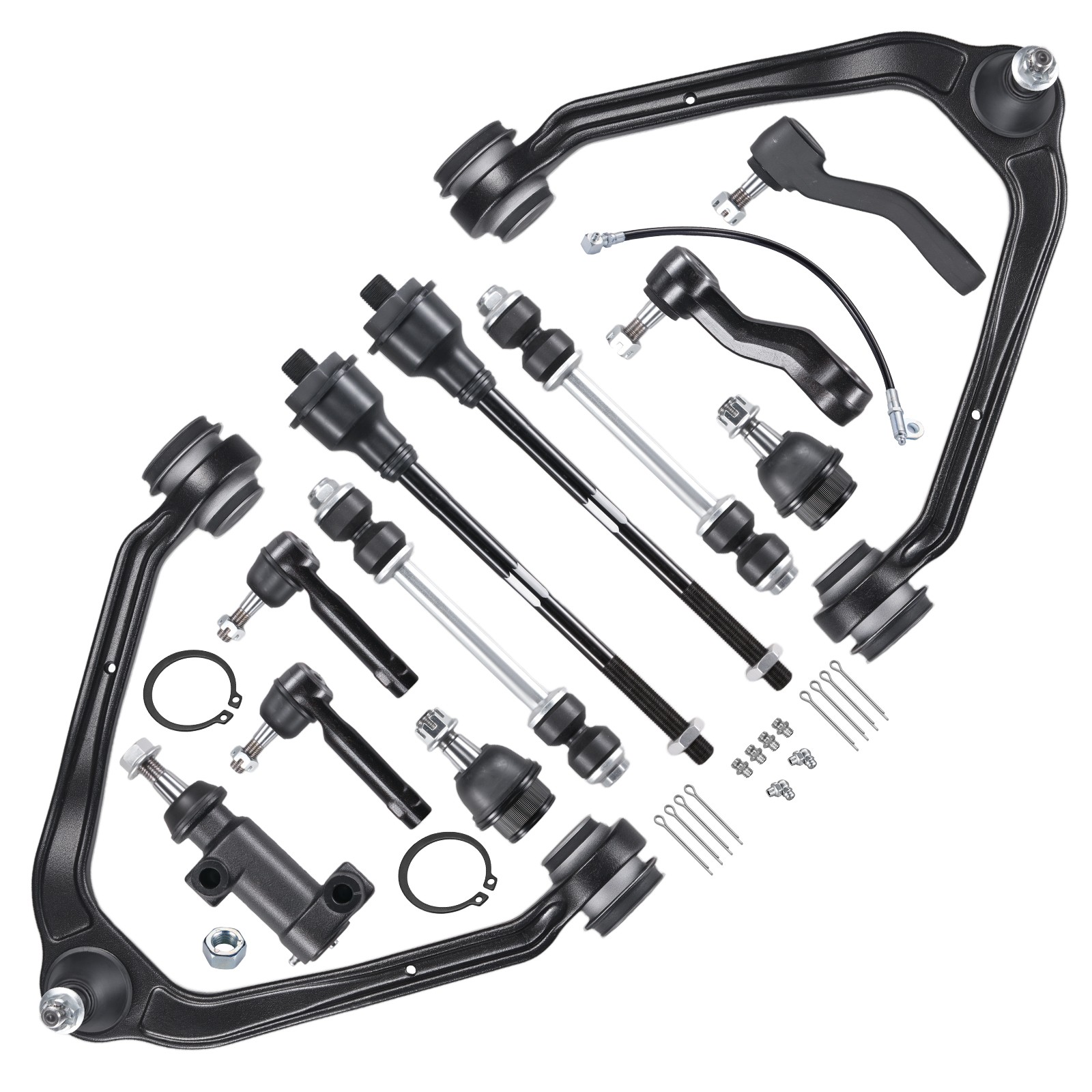 13pc Front Upper Control Arms Kit Fit For 2003-2006 Chevy Silverado 1500 6.0L