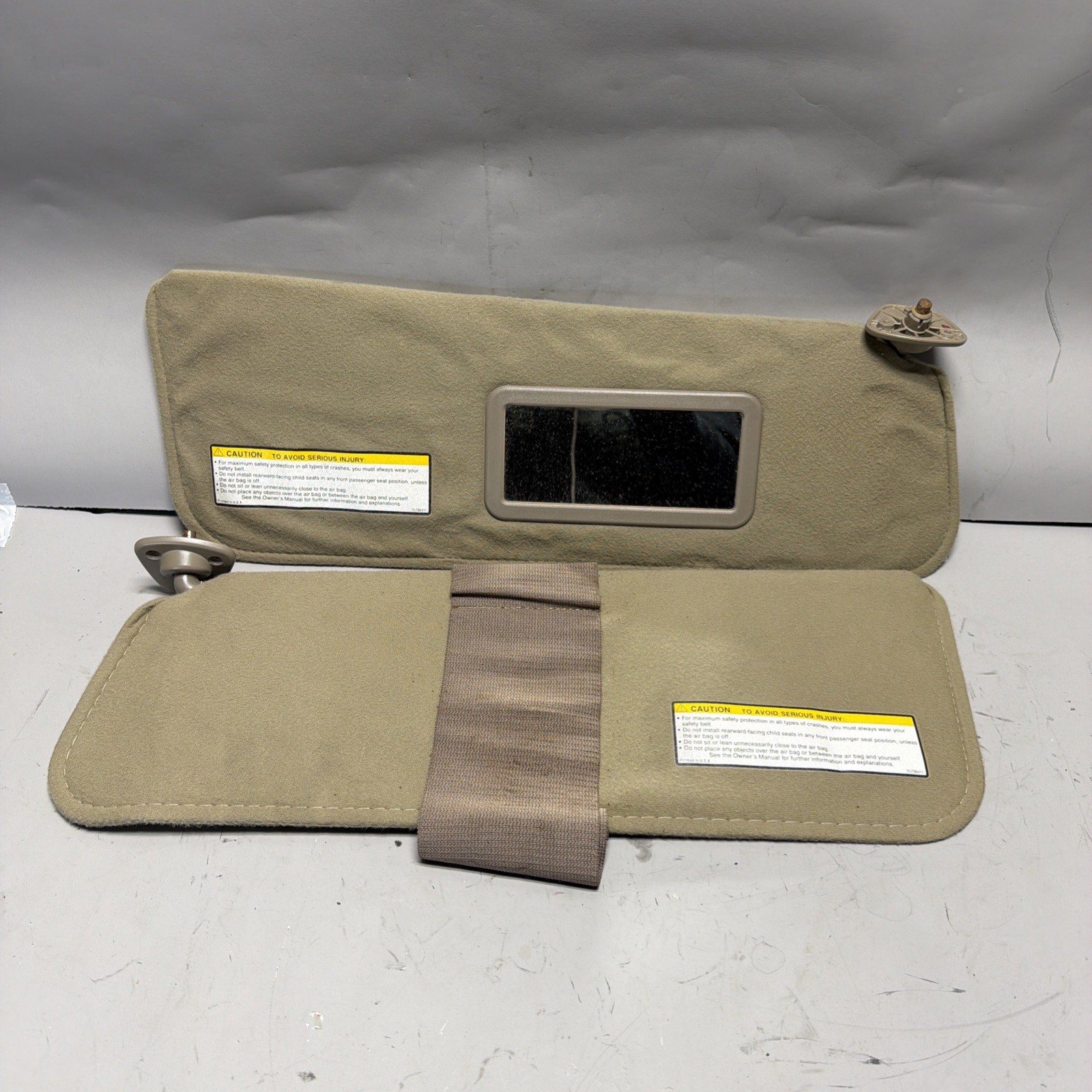 1988-1998 Sun Visors Chevy Silverado GMC Sierra 1500 2500 pair BEIGE READ