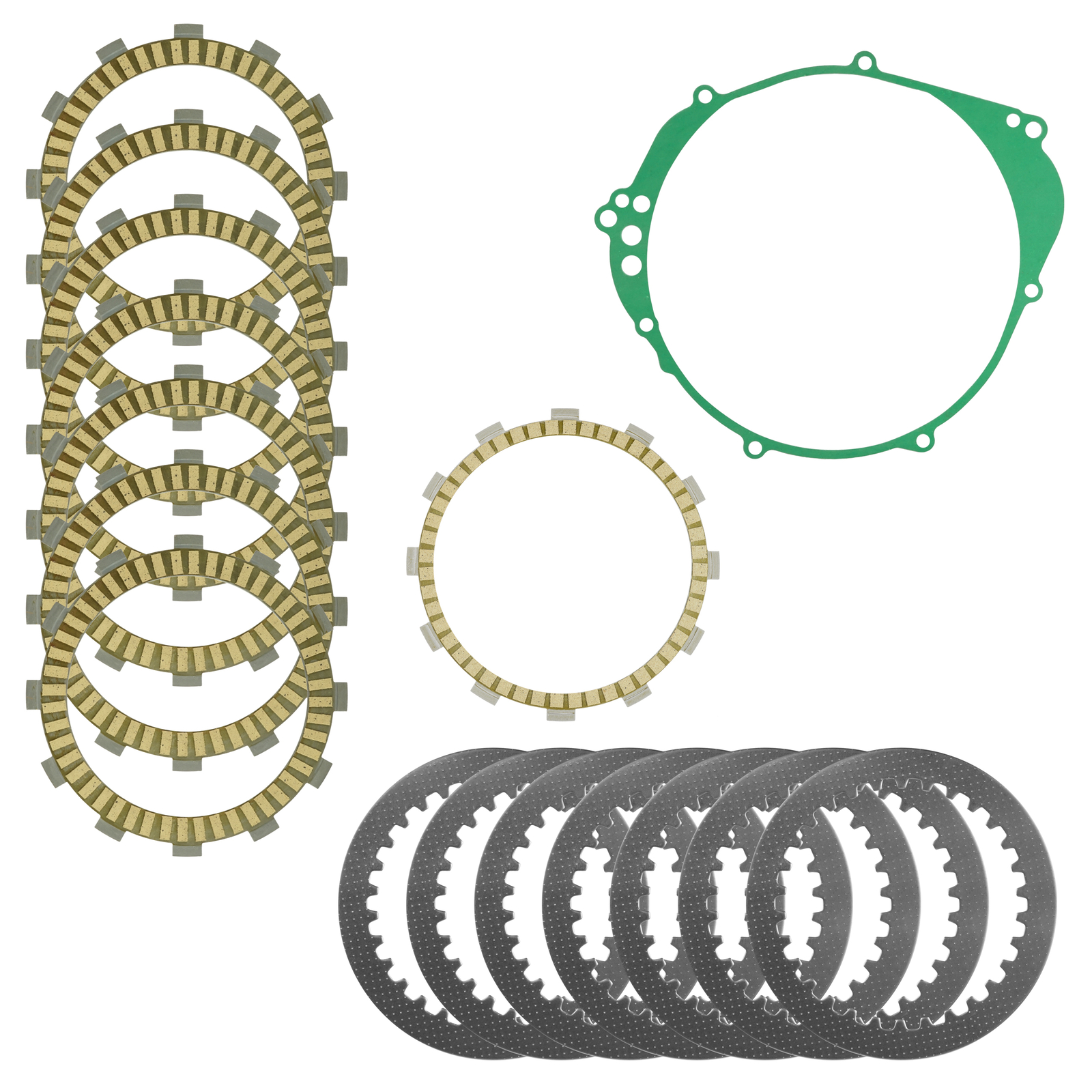 Clutch Friction Steel Plates and Gasket Kit for Yamaha R1 YZF-R1 YZFR1 1999-2003