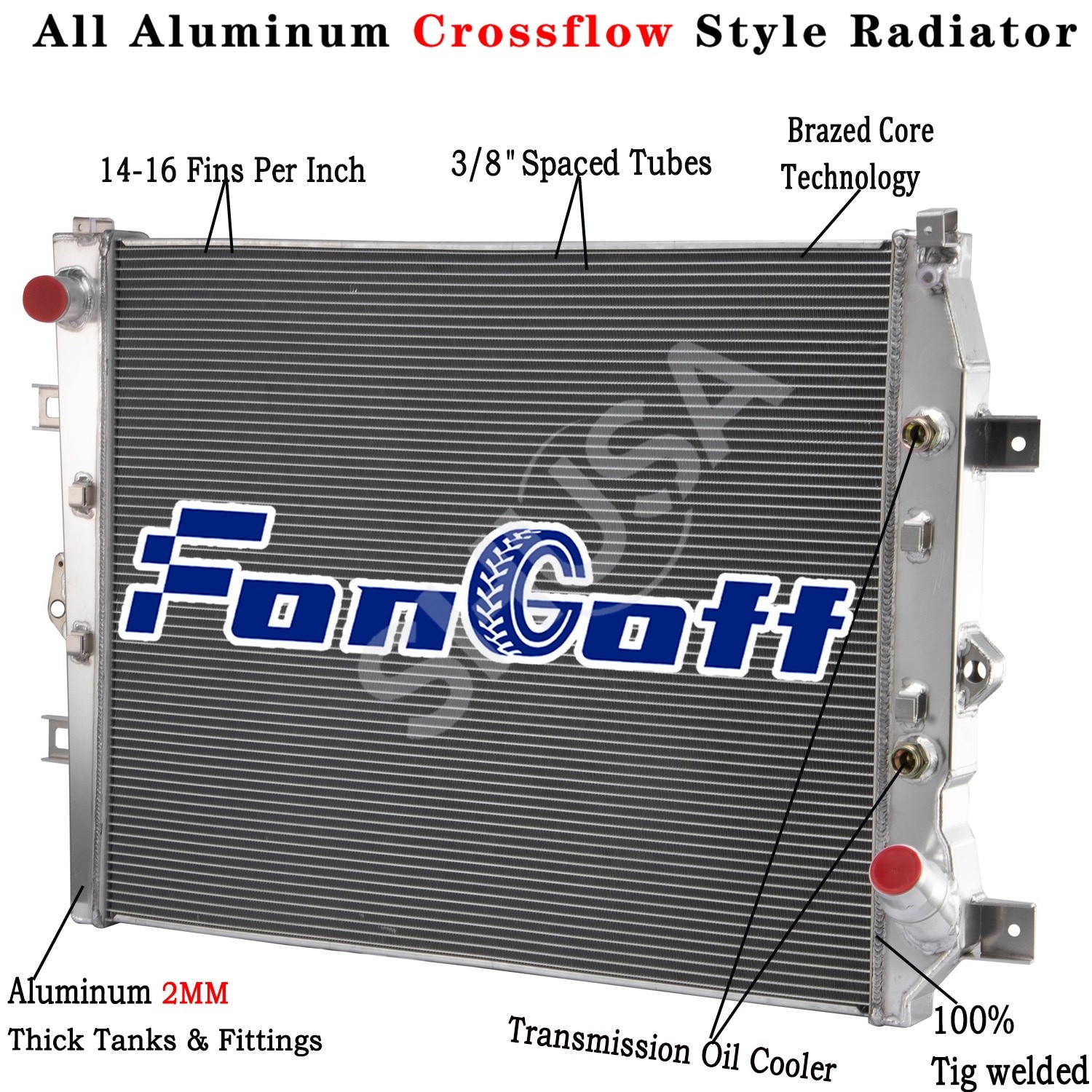 3 Row Radiator for 11-16 Silverado GMC Sierra 2500 3500 HD 6.6 Duramax LML