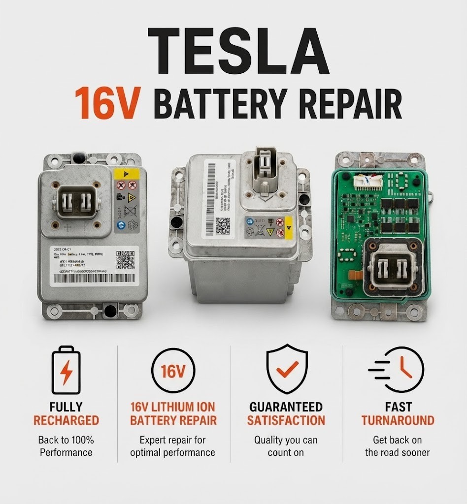 Tesla 16v Lithium Ion Battery Repair