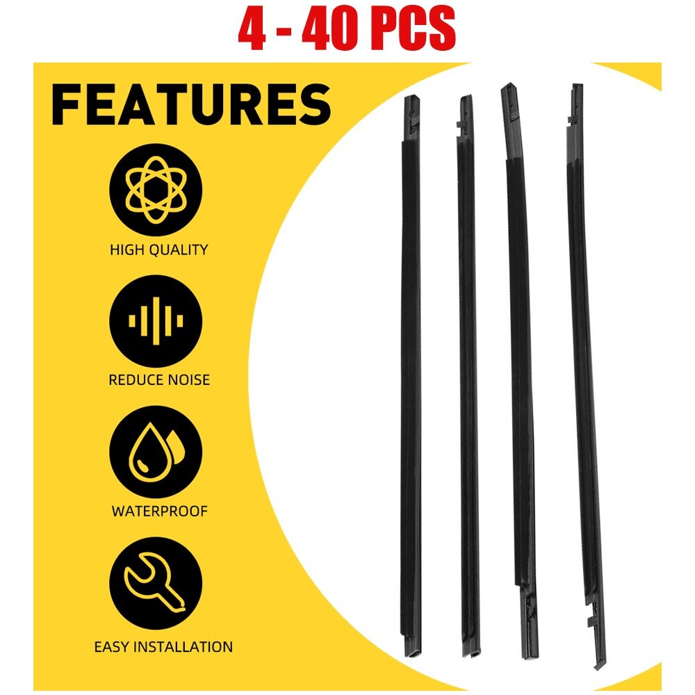 4-40X Moulding Window Weatherstrip Seal TrimBelt 2016-2021 Fit Honda  Civic L&R
