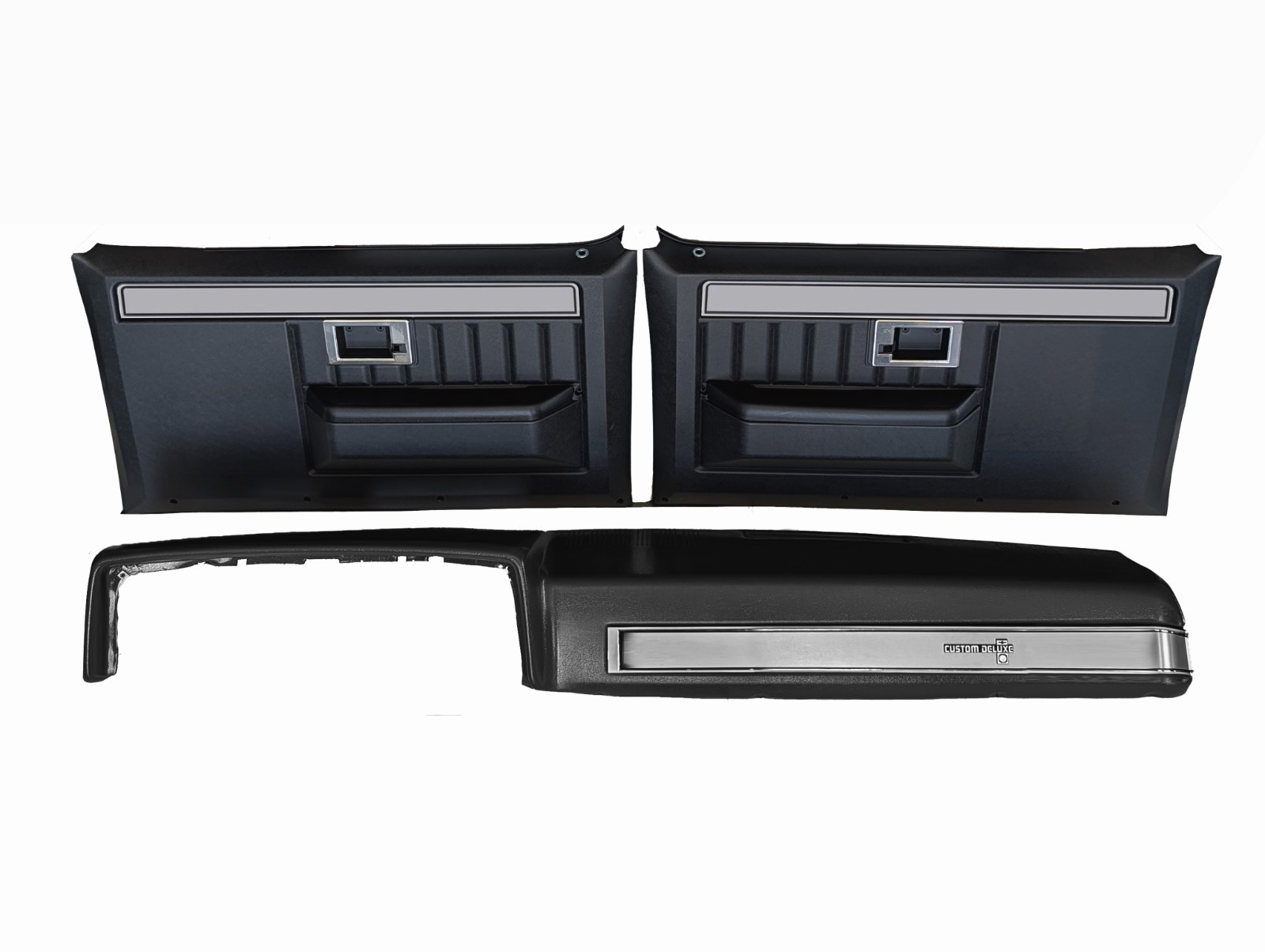 81-87 Chevy/GMC Truck Black Interior Kit Dash Pad Door Panels