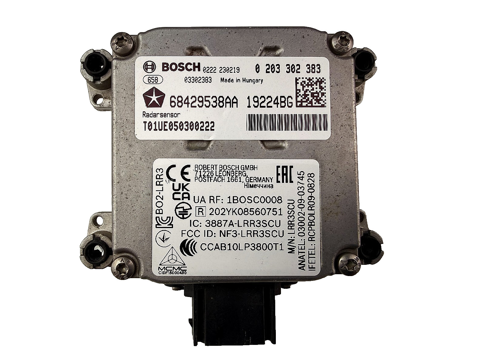 OEM 2019-2023 Dodge Challenger ACC Radar Sensor 68429538AA Bosch 0203302383