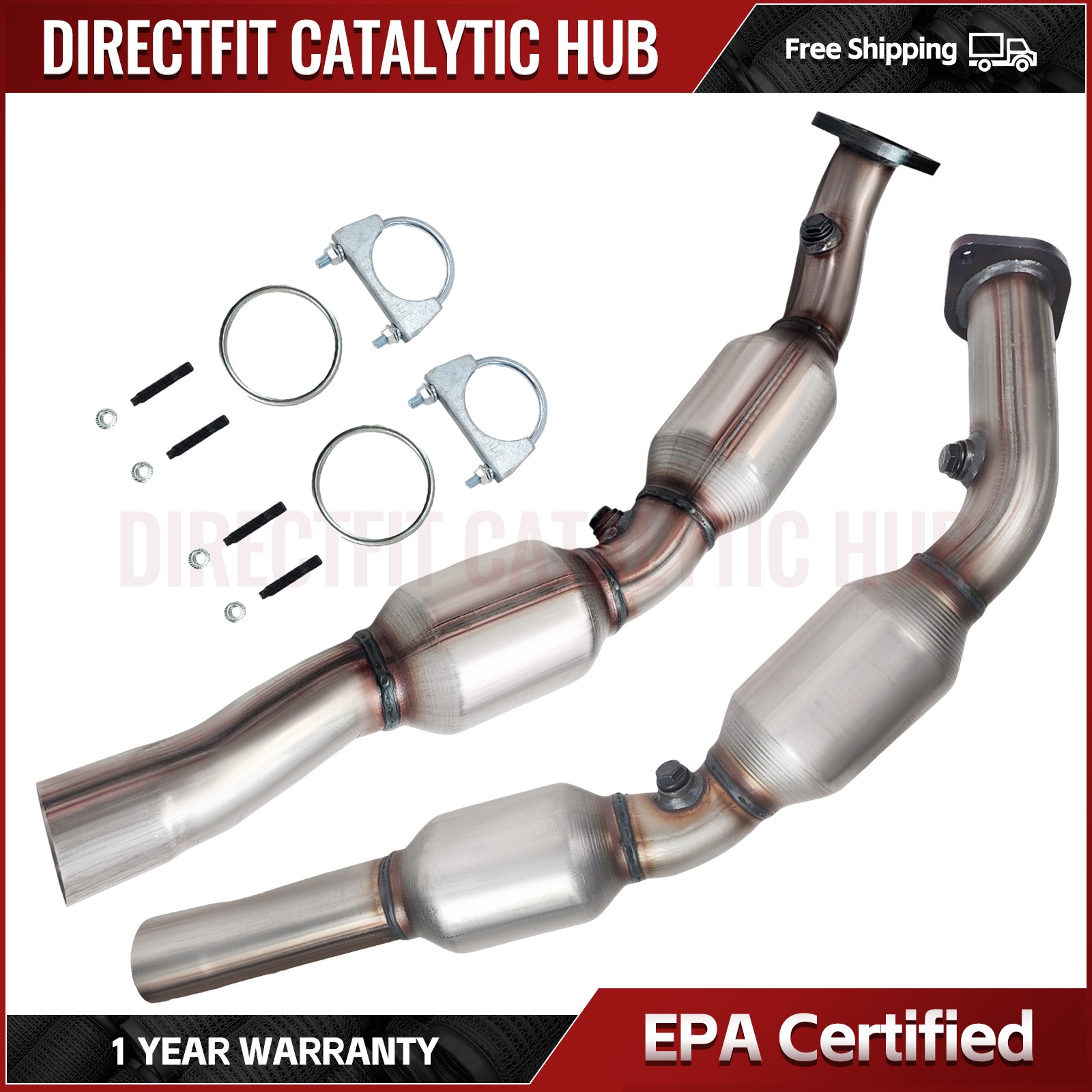 2Pcs Left and Right Catalytic Converter For Chevrolet Camaro 2010-2011 3.6L V6