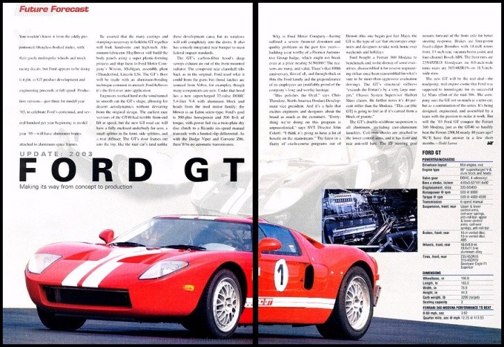 2003 Ford GT40 GT Original Review Report Print Car Article J273 2003 Ford GT40 GT Original Review Report Print Car Article J273