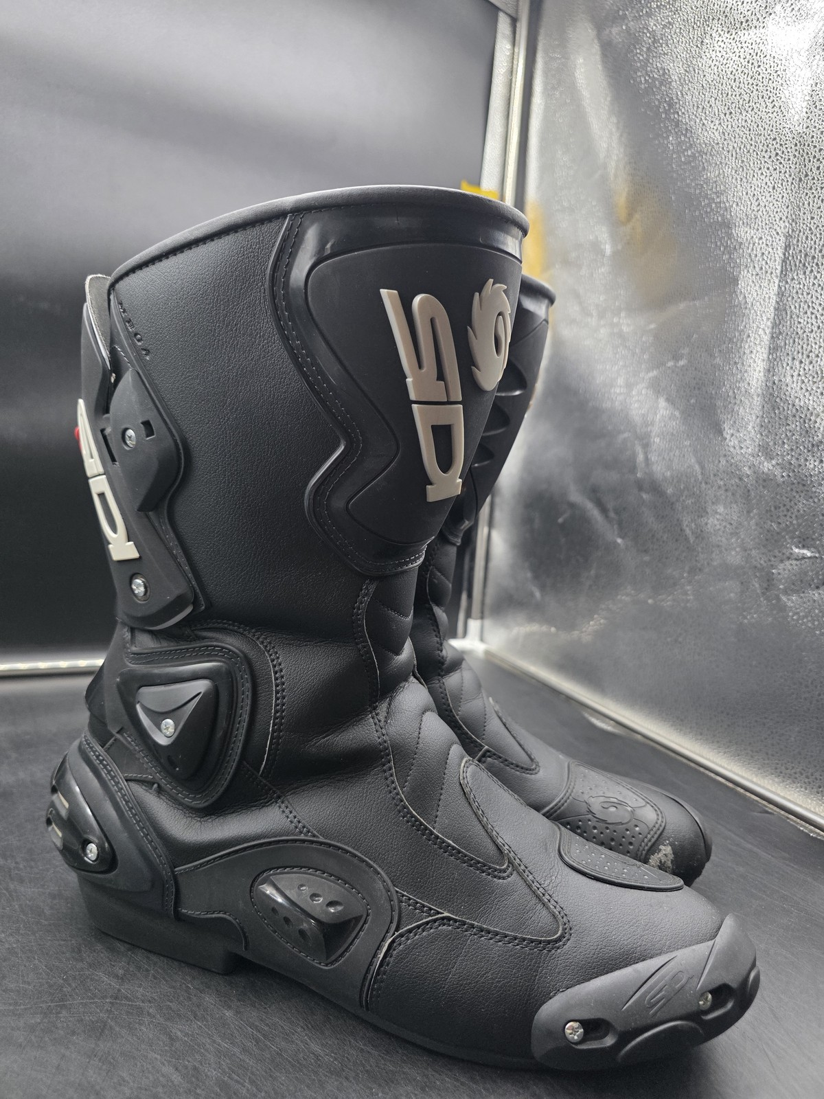 SIDI Motorcycle Riding Boots Men Size 14.5 EU 50 Vertigo Street Protective Armor