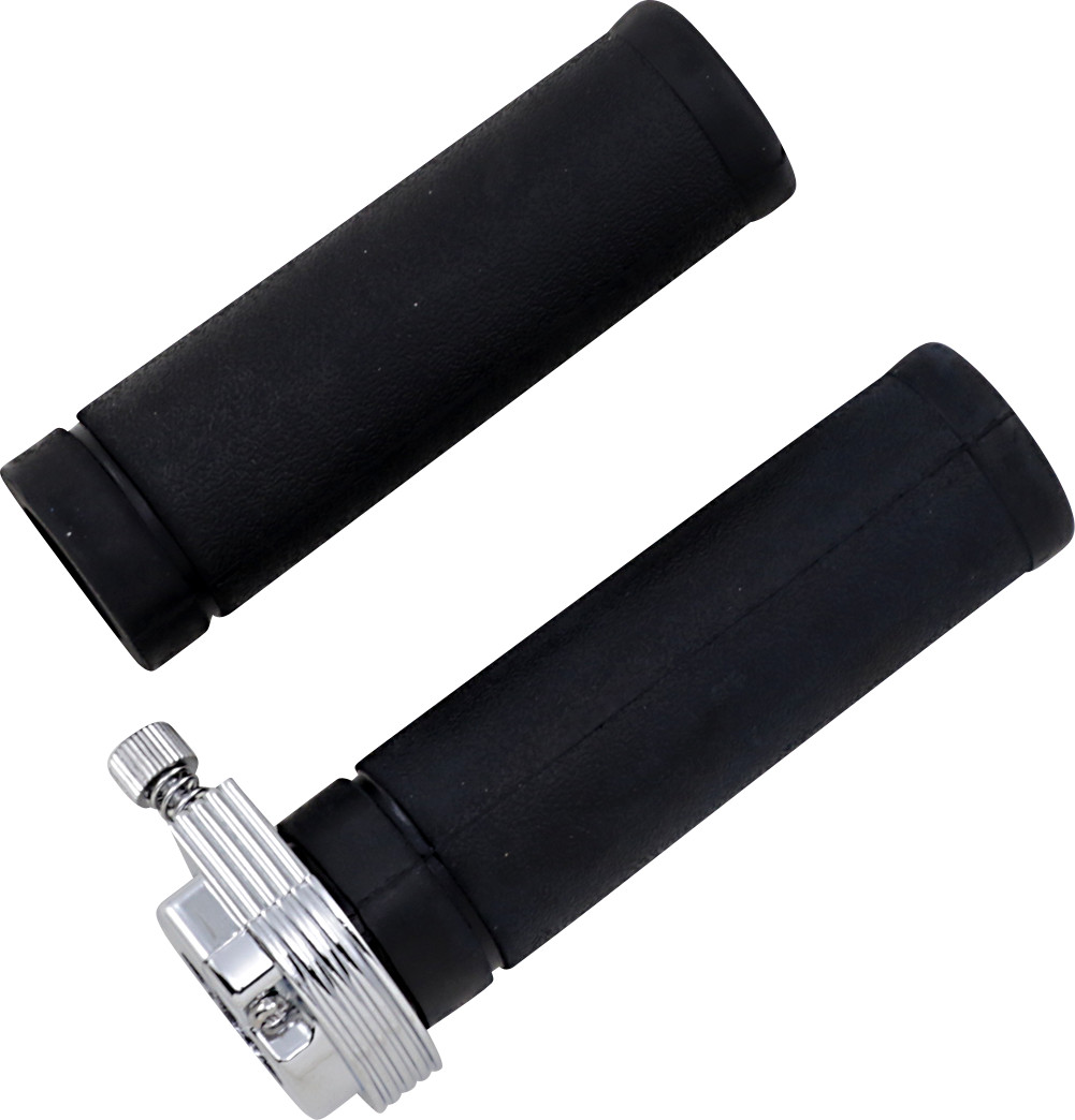 Drag Specialties Black Throttle/Grip Assembly Single Cable 1 Drag Specialties Black Throttle/Grip Assembly Single Cable 1