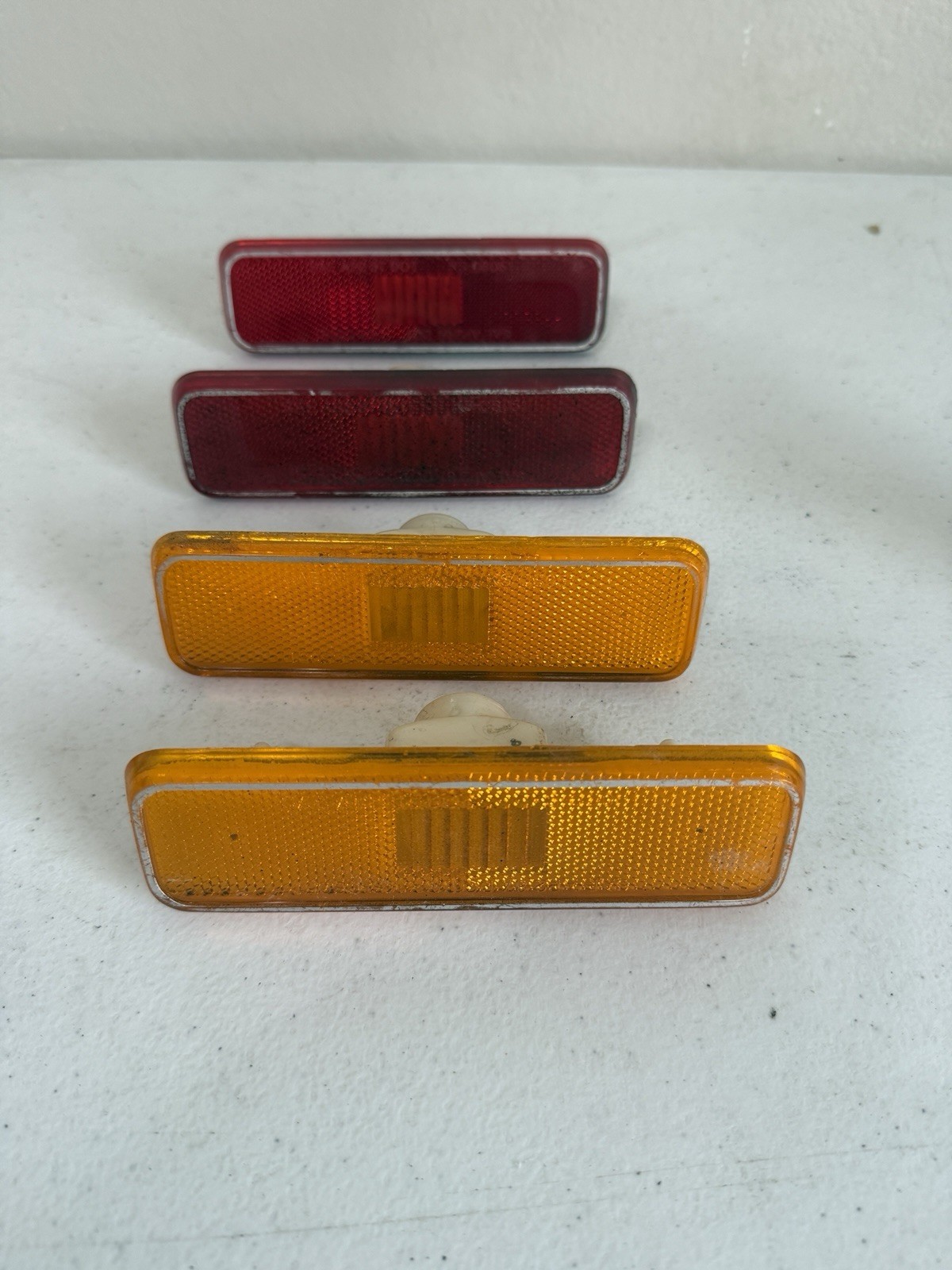 1970-74 Plymouth Barracuda Cuda Side Marker Lights Set Red Amber Aftermarket