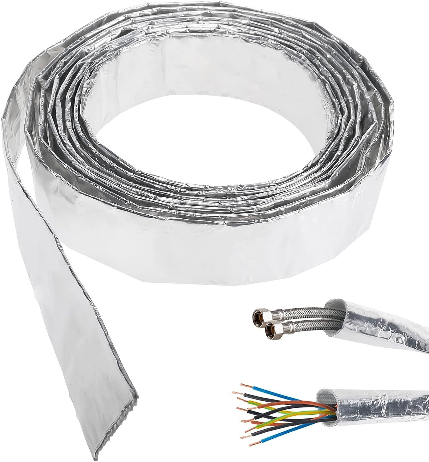 Aluminized Heat Sheath Heat Wire Wrap Shield Sleeve Adjustable Wire Heat Sleeve Aluminized Heat Sheath Heat Wire Wrap Shield Sleeve Adjustable Wire Heat Sleeve