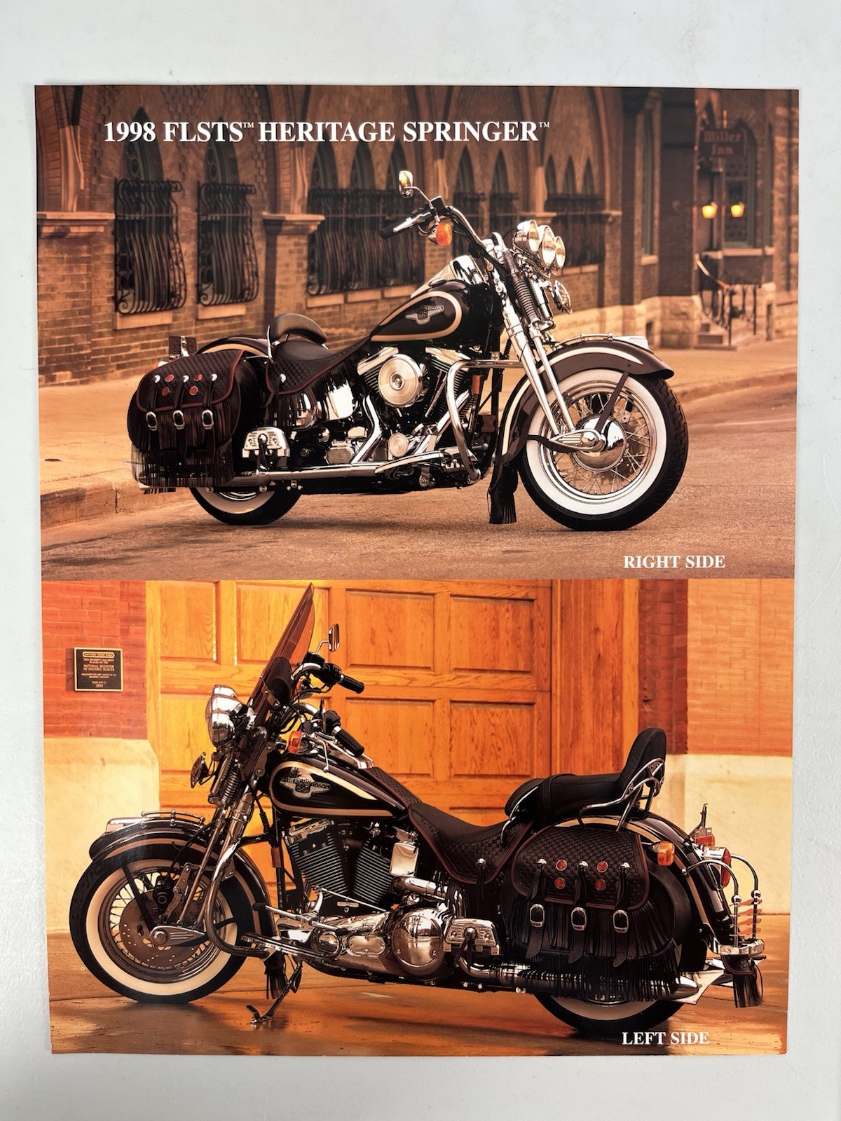 Harley Davidson 1998 FLSTS Heritage Springer Sales Brochure Accessory List Harley Davidson 1998 FLSTS Heritage Springer Sales Brochure Accessory List