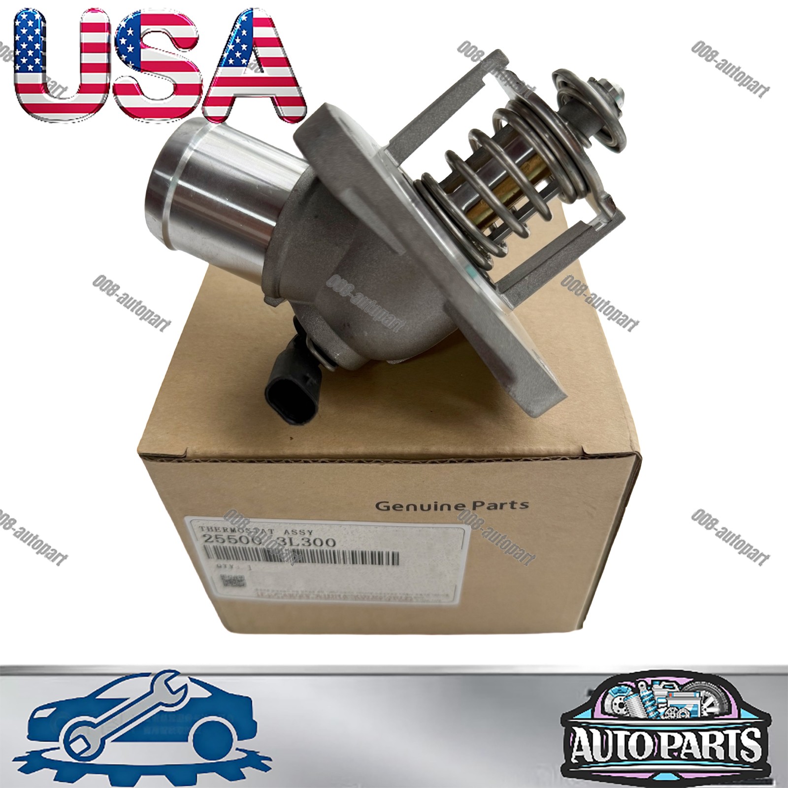 New 25500-3L300 Thermostat for 2017-22 Palisade Cadenza Sedona Sorento Telluride