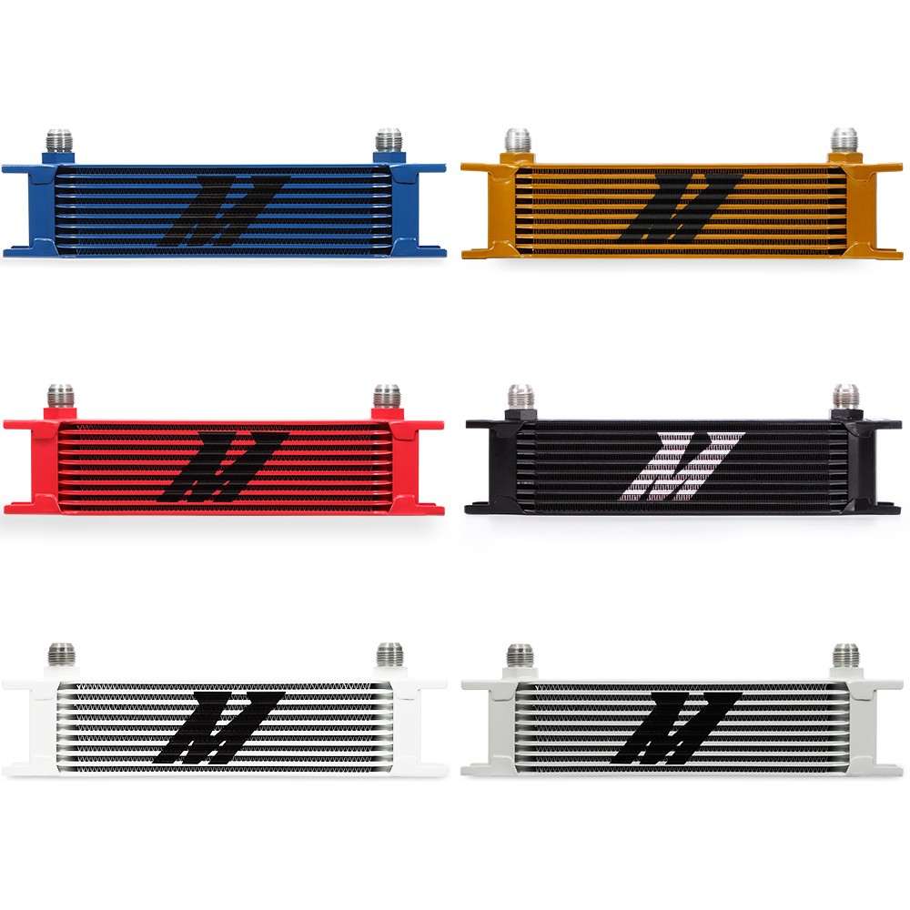 Mishimoto MMOC-10RD Universal 10 Row Oil Cooler, Red