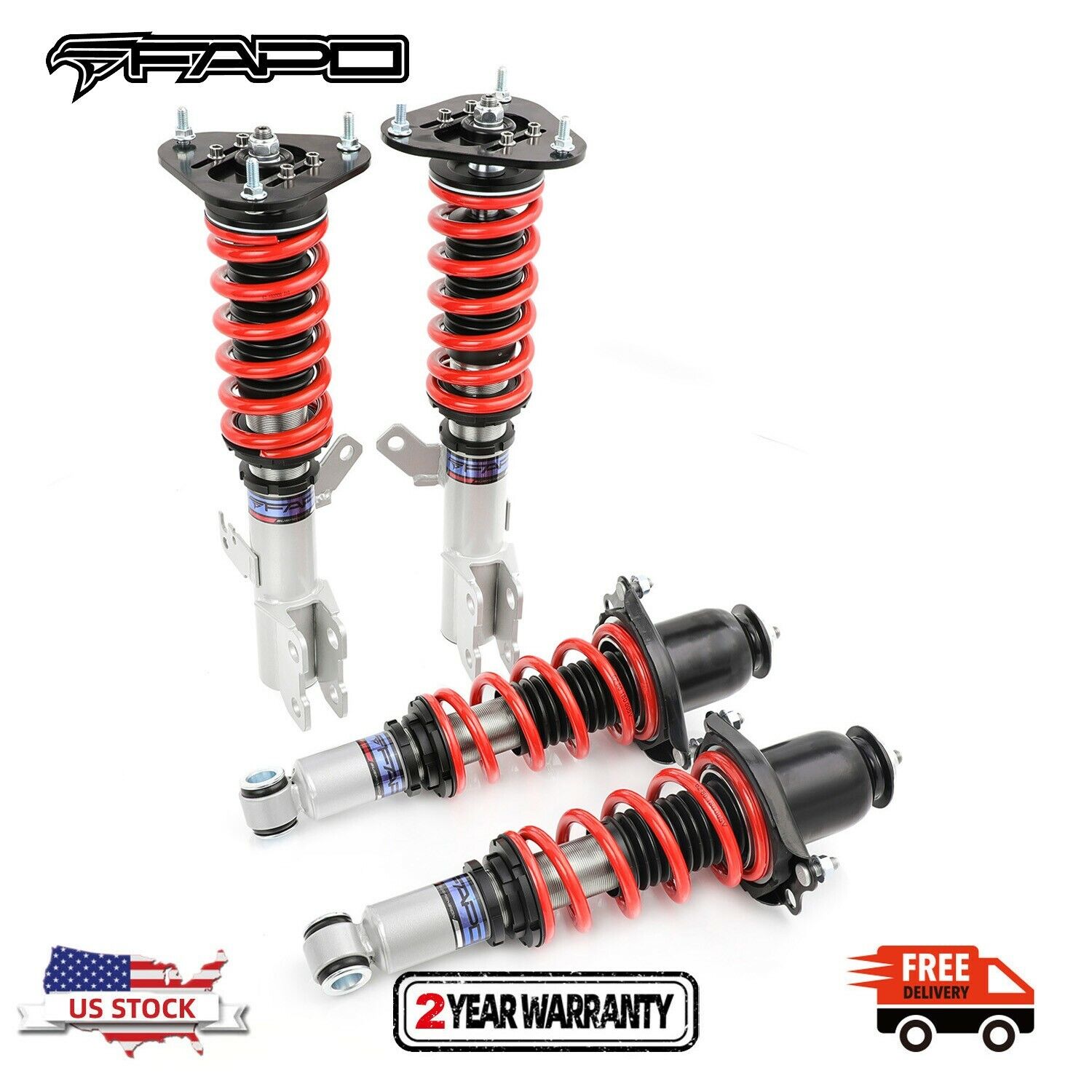 FAPO Coilovers Suspension Lowering kits for Toyota Corolla 09-18 Adj Height