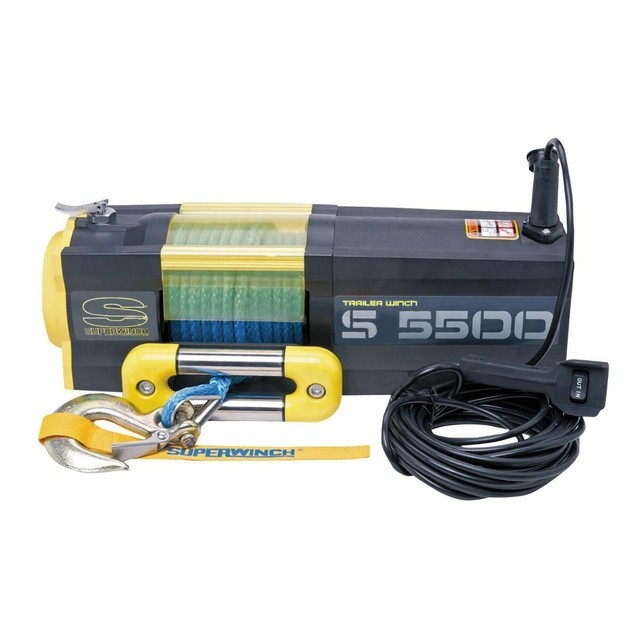Superwinch S5500SR 5500lb 12V DC Winch with Synthetic Rope Yellow - 1455201