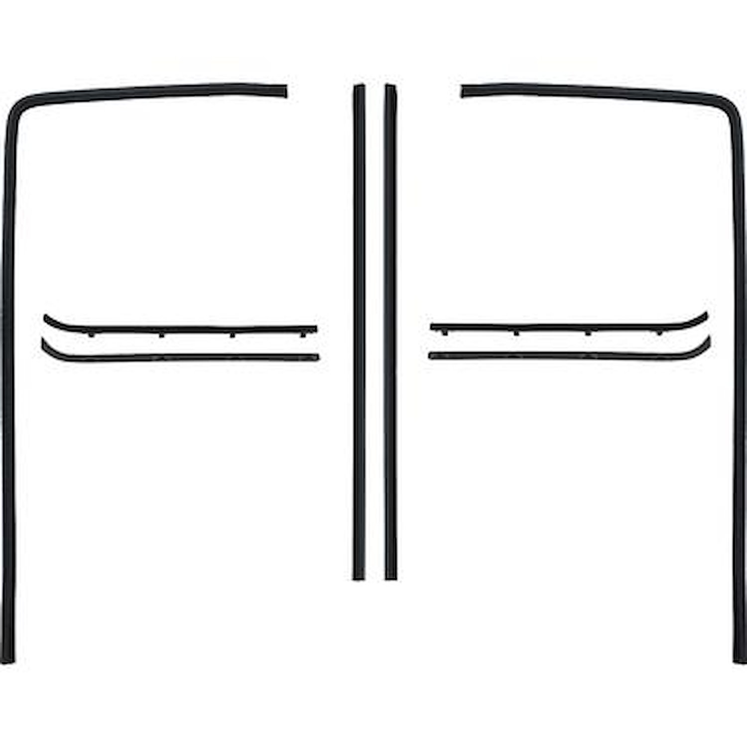 OER CR1058 Door Glass Run And Window Felt Weatherstrip Set for 1960-1963