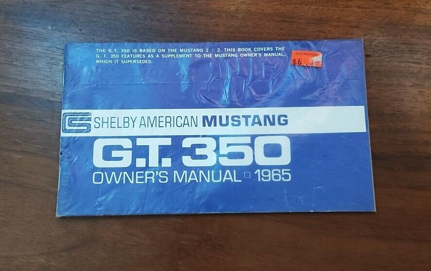 1965 Shelby GT350 Owner\'s Manual