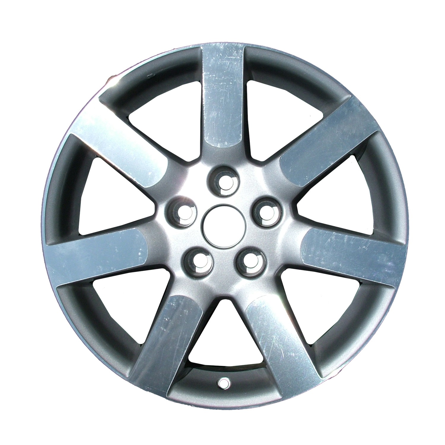 62422 Factory OEM Used wheel 17 X 7 Bright Sparkle Silver w/Machined