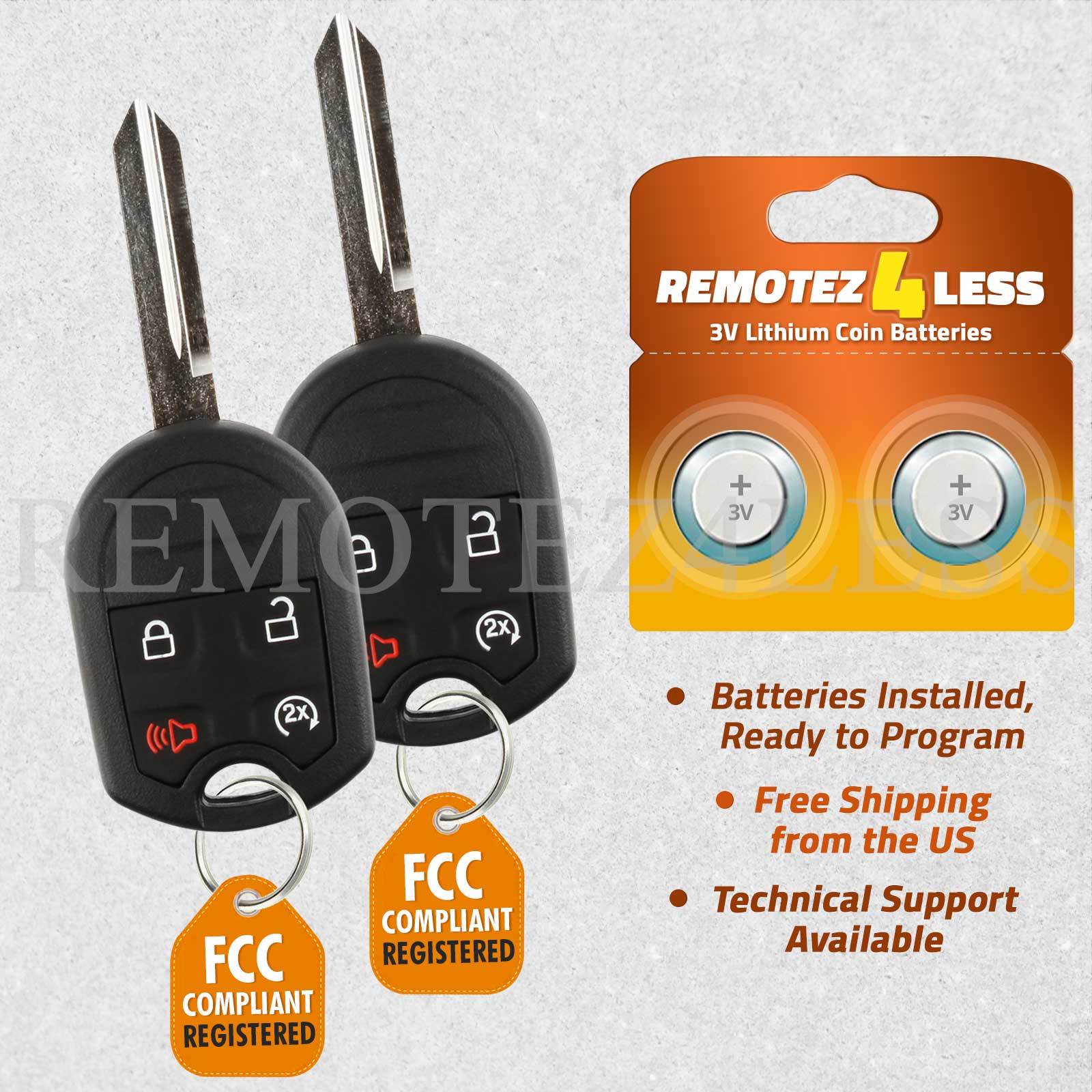 2 for Ford 2011 2012 2013 2014 2015 2016 F150 F350 keyless Remote start Key Fob