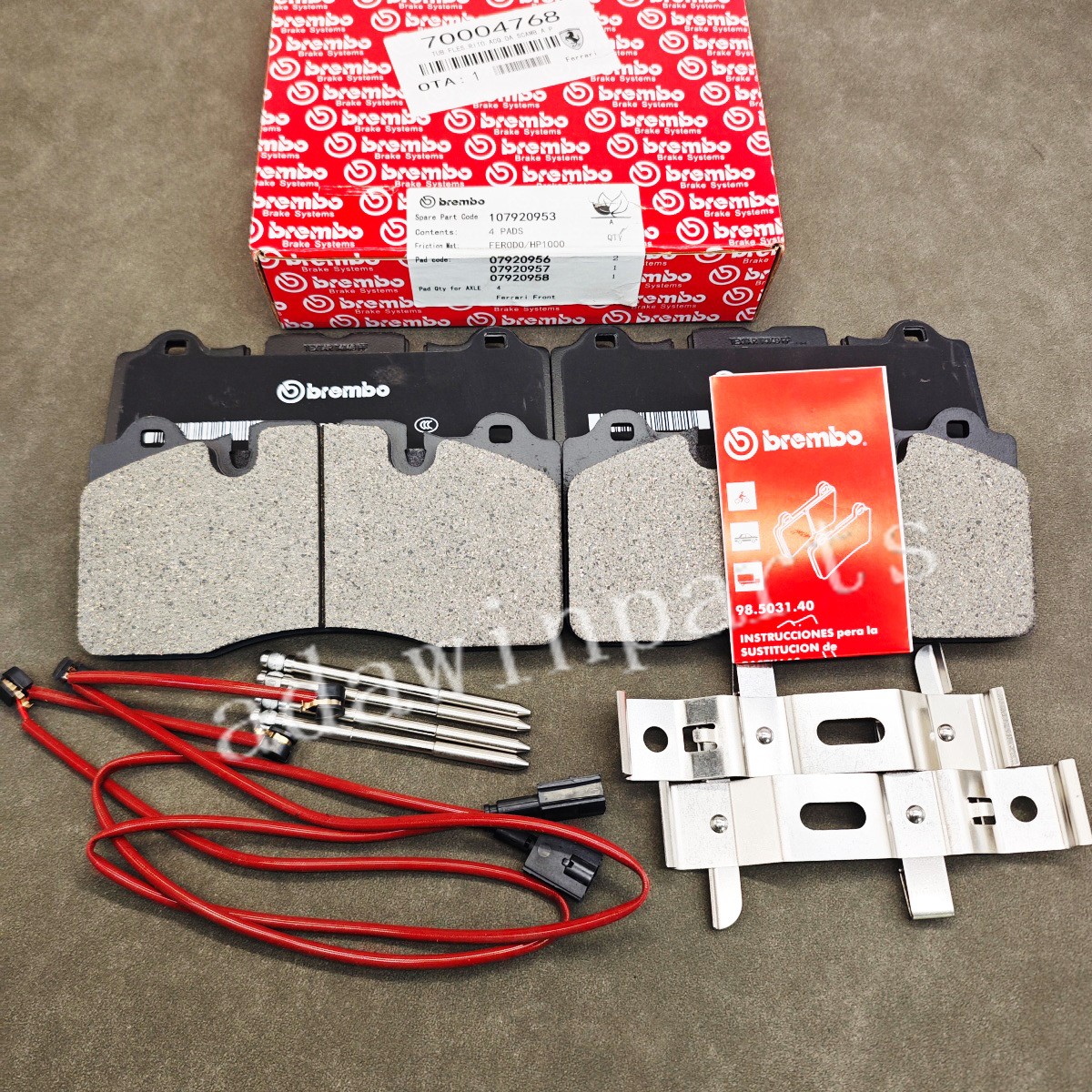 New Front Brake Pads Set For Ferrari Challenge 488 Brembo 70004768