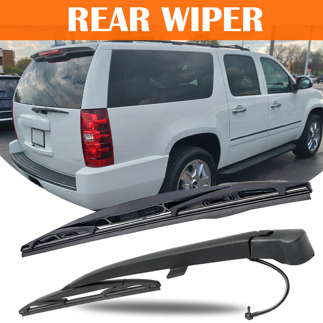 2Pcs NEW OEM Quality Rear WIPER Blade&Arm SET Fit For Chevrolet Tahoe 2007-2014