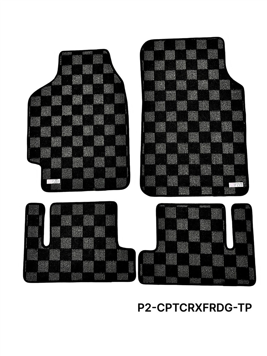 P2M Race Floor Mats Dark Grey Front & Rear for 88-91 Honda Civic CRX Hatchback