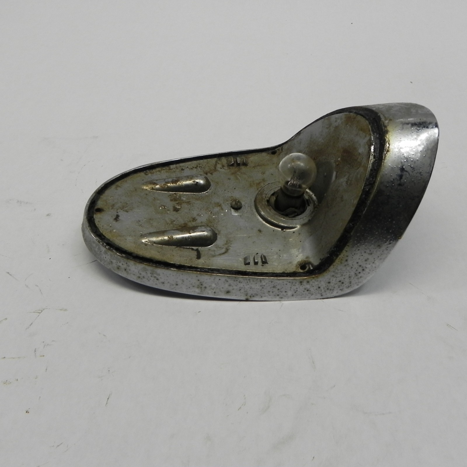 VINTAGE 1951 FRAZER TAIL LIGHT BEZEL USED PART CHROME PITTING HOUSING