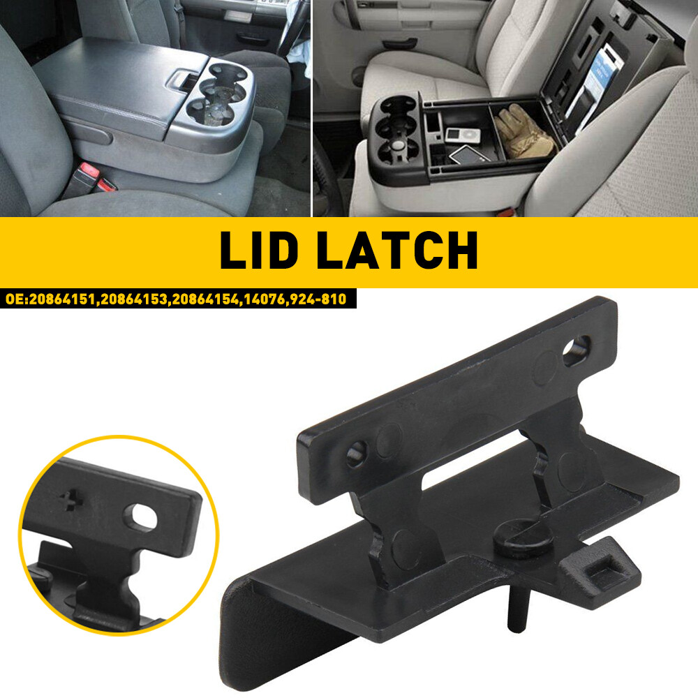 UNBREAKABLE CENTER CONSOLE STORAGE COMPARTMENT LATCH ARMREST LID LOCK CLIP