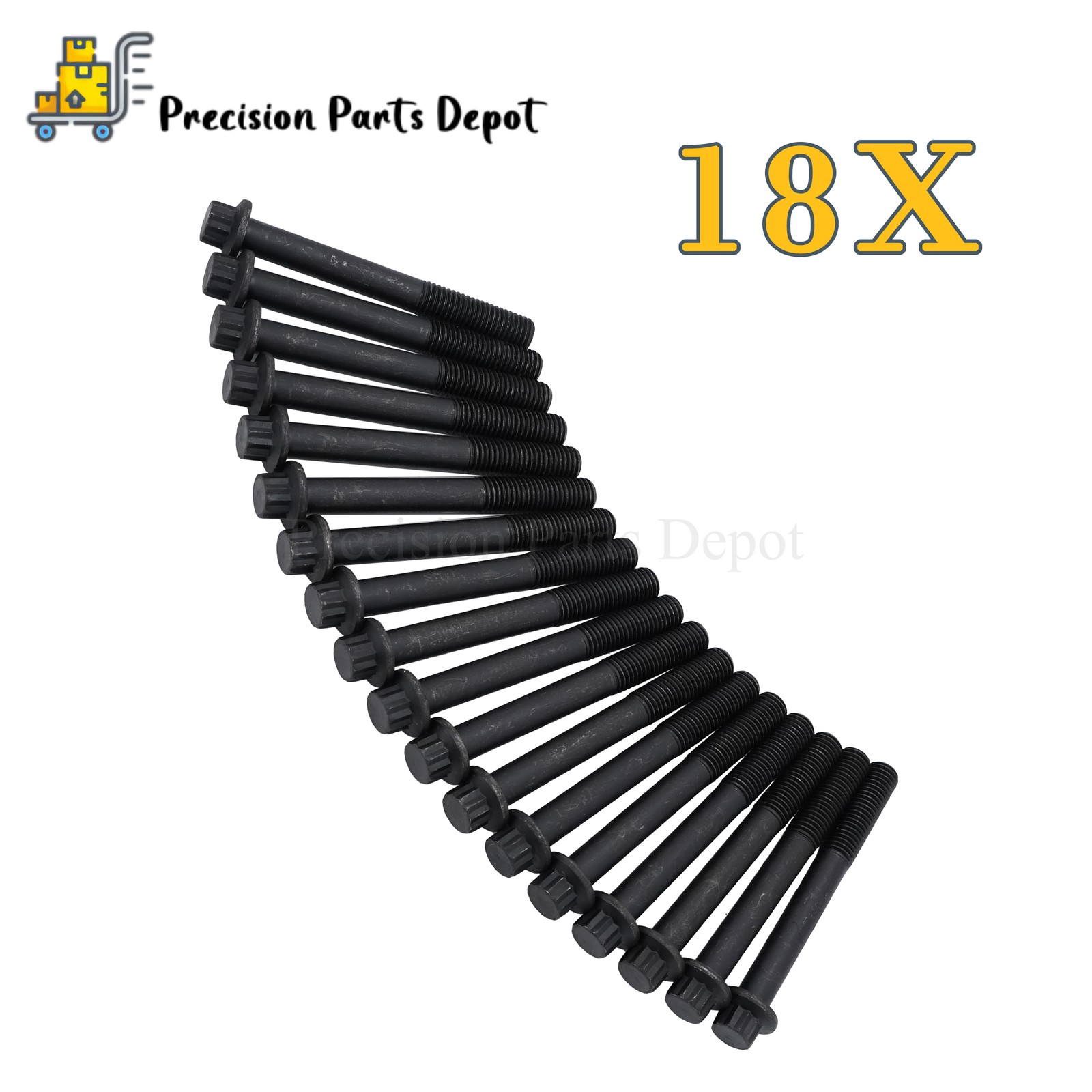 18x Cylinder Head Bolt For Isuzu 4HK1 4HE1 4.8L 5.2L NPR NRR 8970776380 M14*115