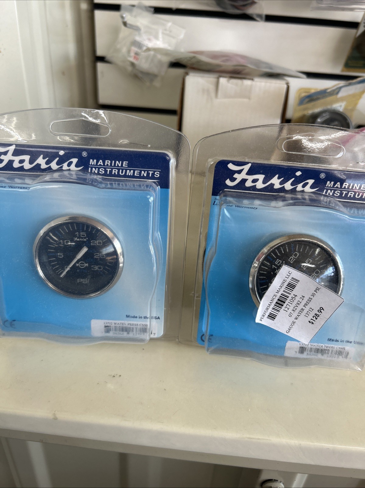 Faria F13712 Chesapeake Black SS Water Pressure Gauge Kit OP1018 Replaces 13712