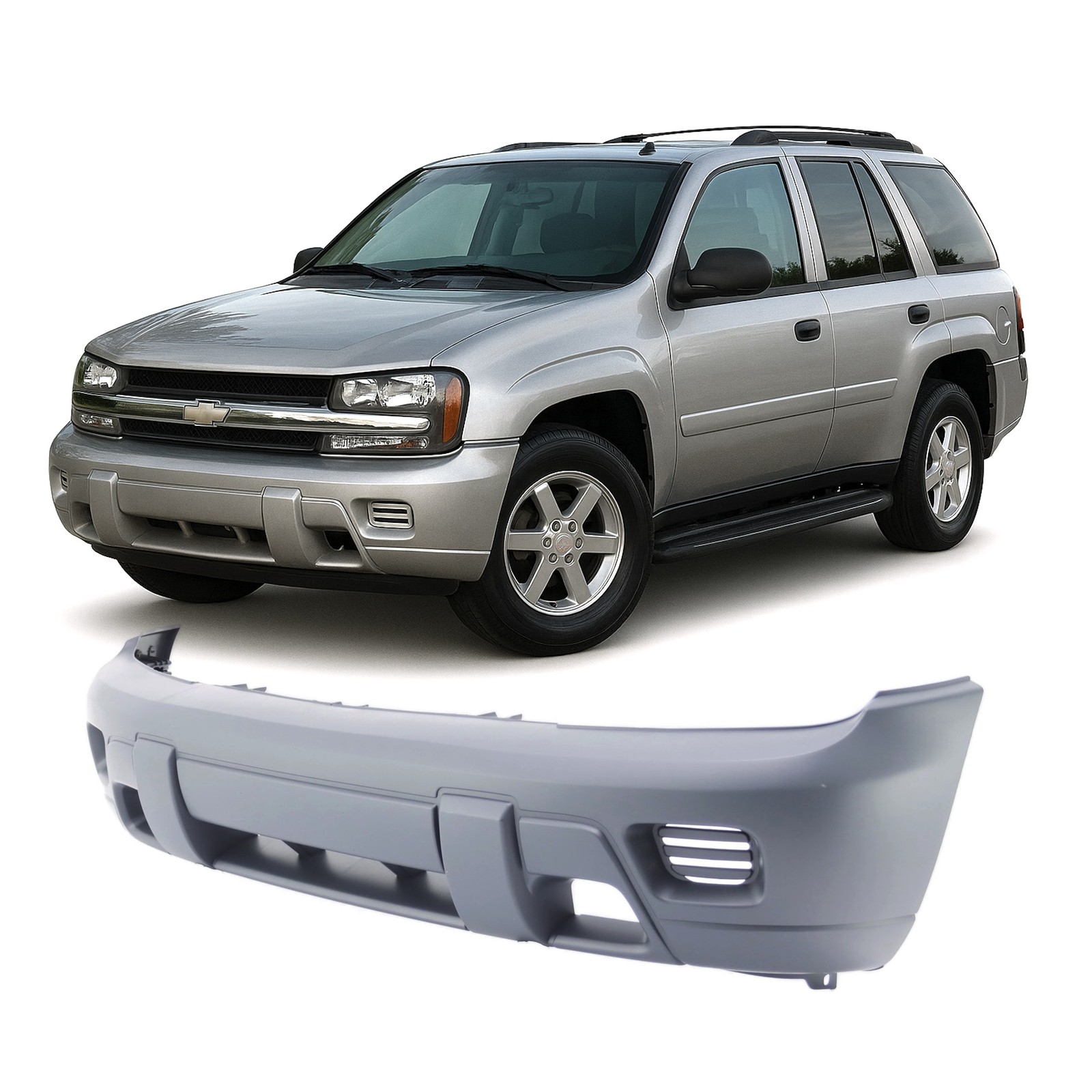 2002-2009 Chevrolet Trailblazer EXT Primed Front Bumper Cover GM1000640 88937008