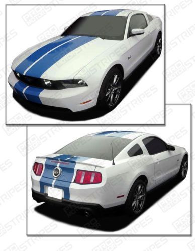 Ford Mustang 2010-2012 Pre-cut Top Double Stripe Set Decals (Choose Color)