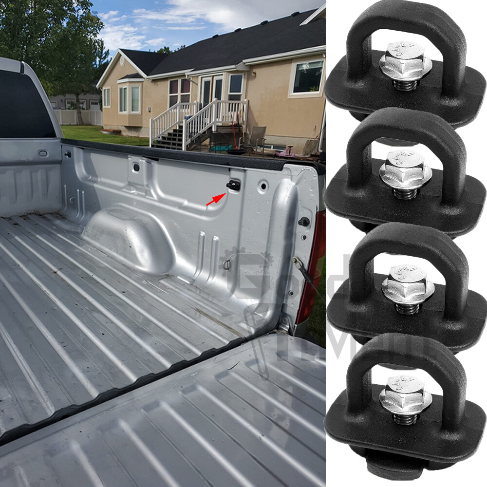 4PCS Retractable Truck Bed Tie Down Anchors For Chevy Silverado 1500 2500 3500
