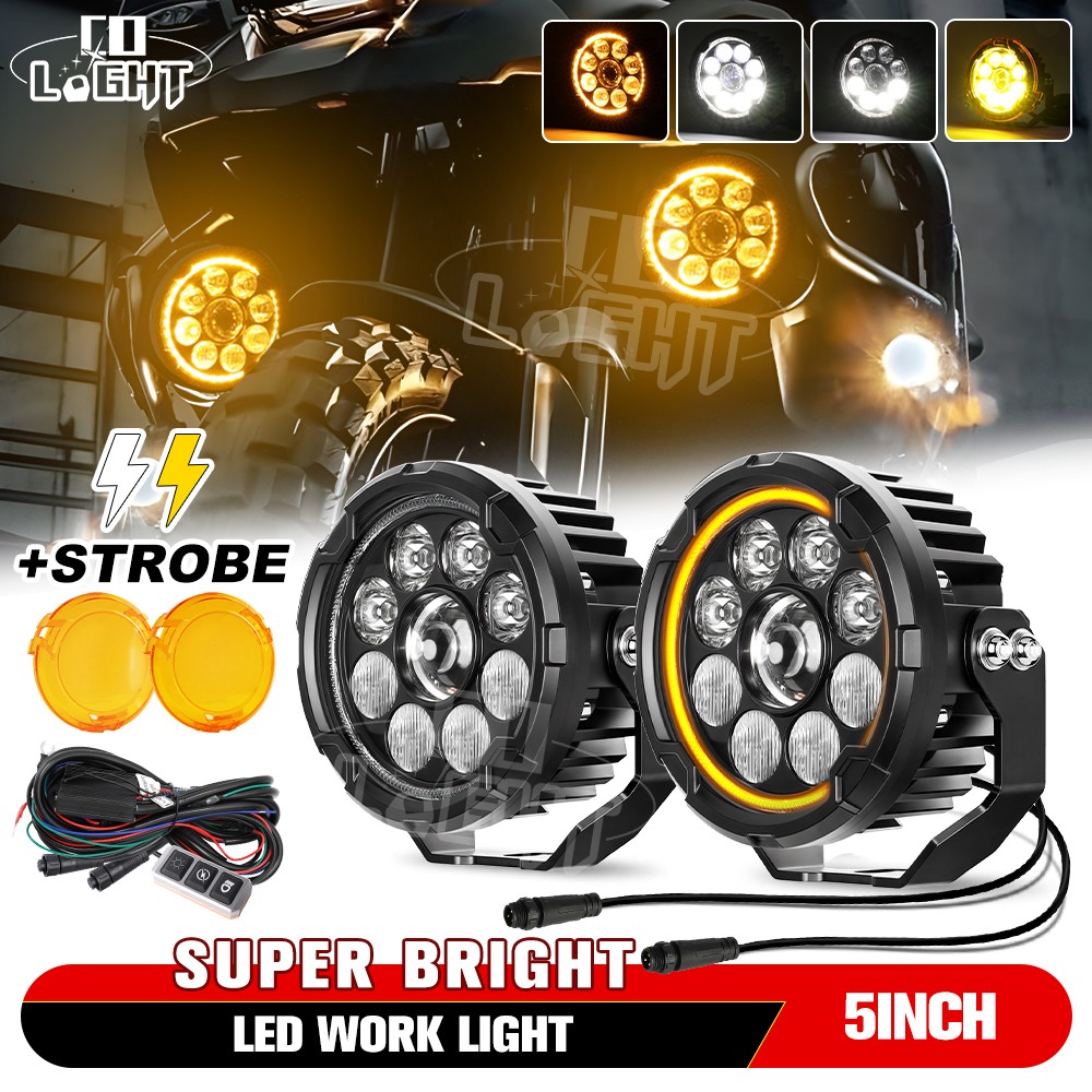 2x 200W LED Motorcycle Driving Fog Spot Light Auxiliary Lamp White+Amber w/Wire 2x 200W LED Motorcycle Driving Fog Spot Light Auxiliary Lamp White+Amber w/Wire
