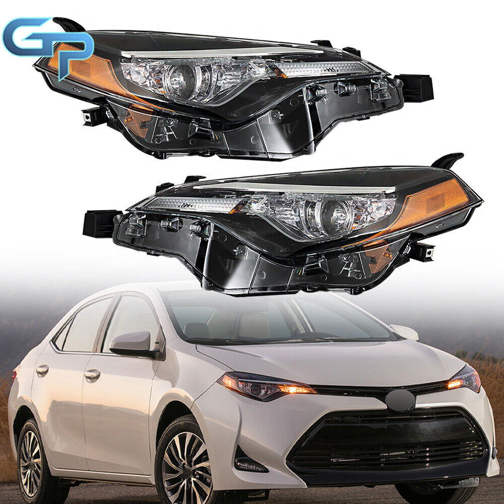 For 2017 2018 2019 Toyota Corolla L LE LE Eco Headlights Headlamps Left Right