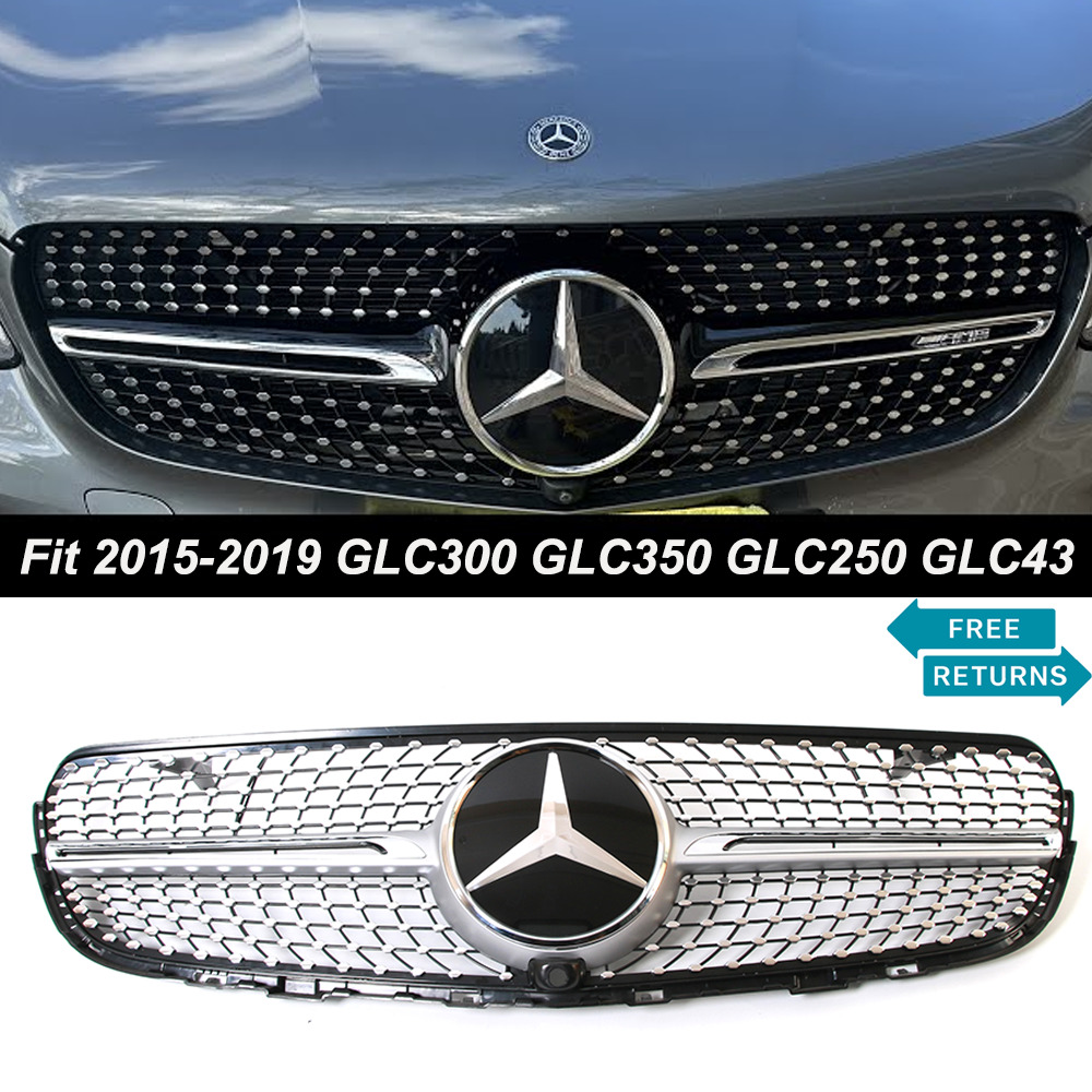 For Mercedes Benz X253 2015-2019 GLC300 GLC350 GLC250 GLC43AMG Diamonds Grille