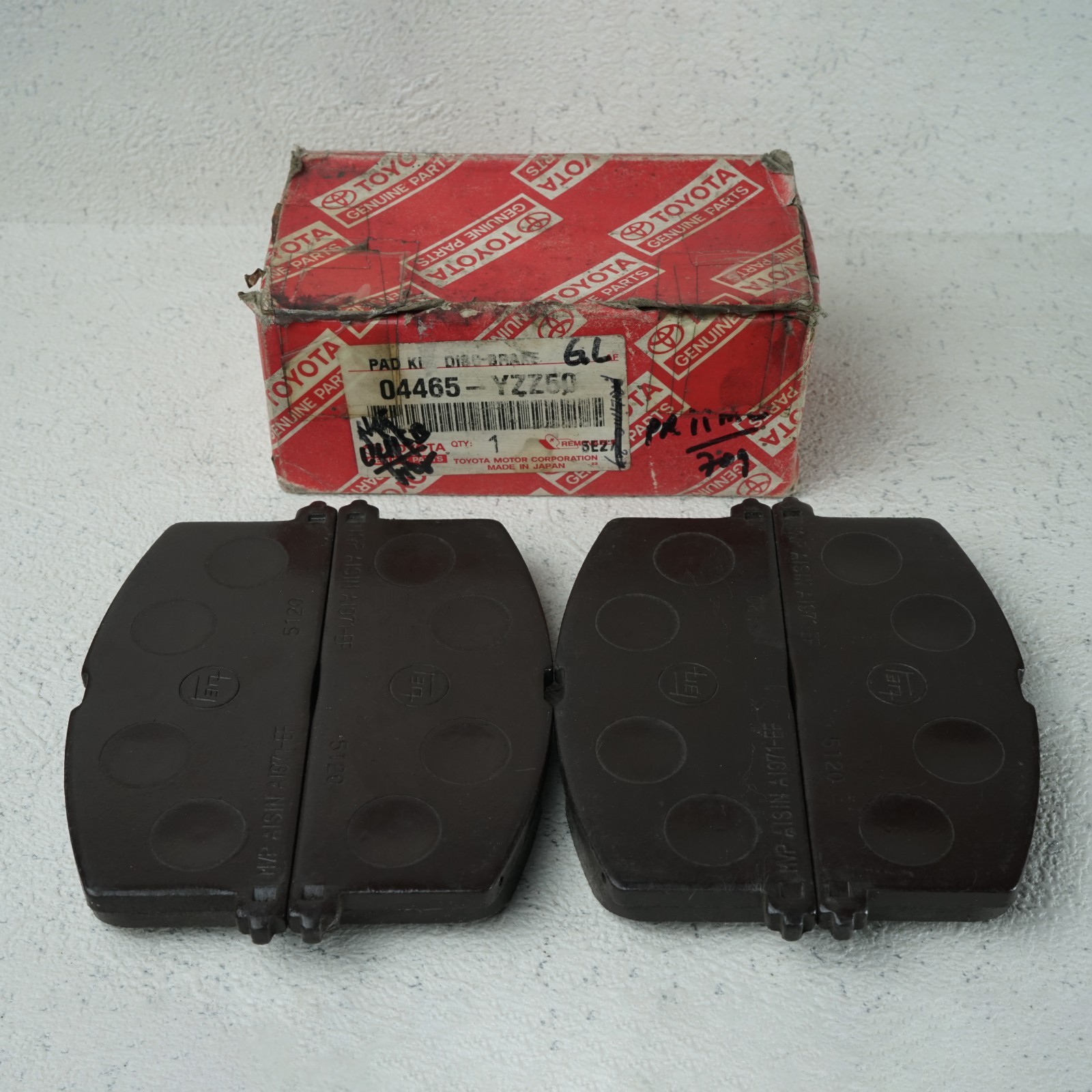 04465-YZZ50 Toyota Corolla E10 Carina T15 Starlet EP91 Camry CV1 Brake Pads NOS