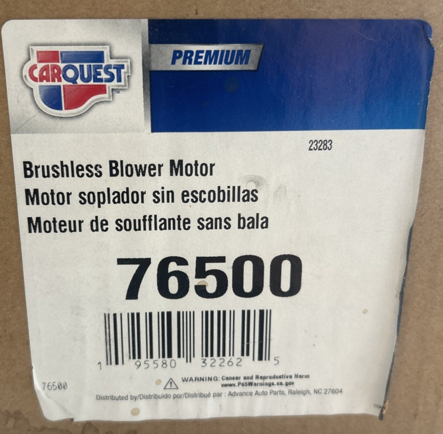 Carquest Premium / Four Seasons Brushless HVAC Blower Motor with Wheel (76500) Carquest Premium / Four Seasons Brushless HVAC Blower Motor with Wheel (76500)