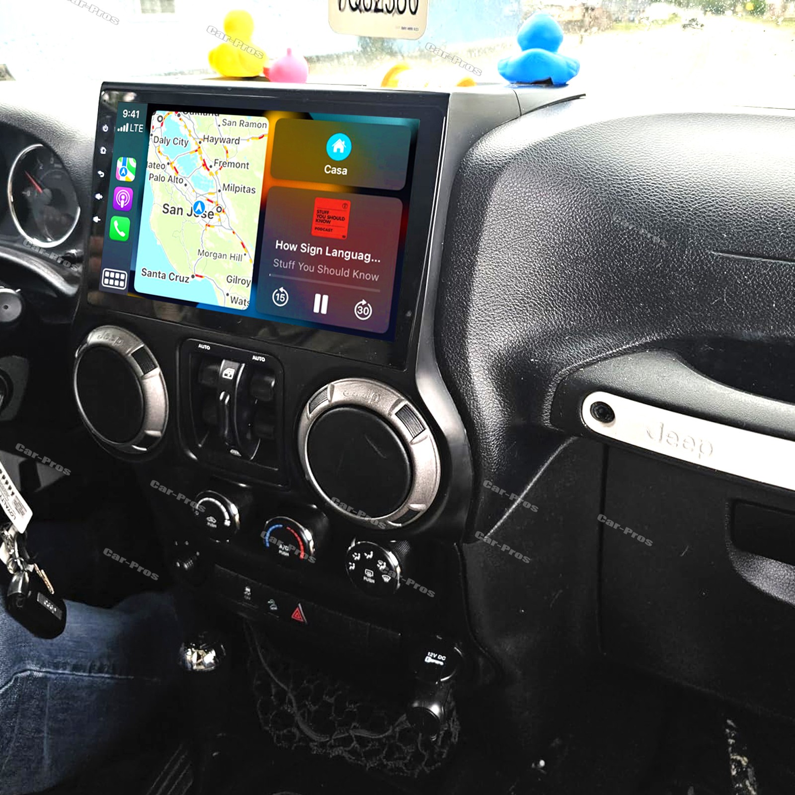 For 2011-2014 Jeep Wrangler Apple Carplay Car Radio GPS NAVI WIFI Android 13 32G