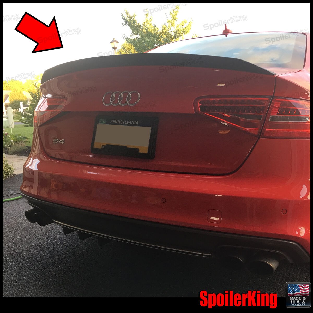 SpoilerKing Rear Trunk Spoiler DUCKBILL 284P (Fits: Audi A4 2008-2015\' b8 b8.5)