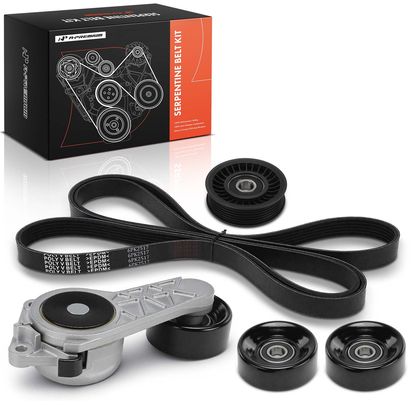 A-Premium 5x Serpentine Belt Drive Component Kit for Ford F150 Lincoln Navigator