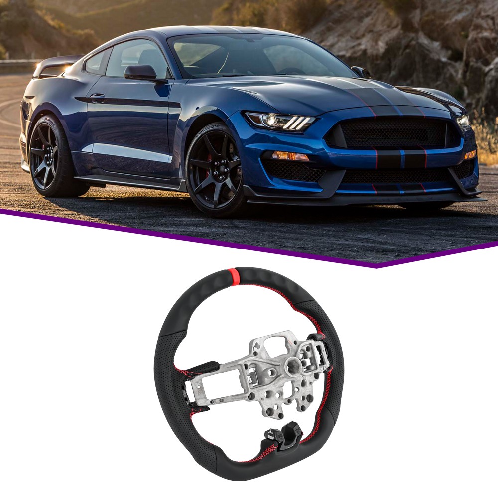 Premium Full Leather Steering Wheel For FORD Mustang 2015 2016 2017 Replacement Premium Full Leather Steering Wheel For FORD Mustang 2015 2016 2017 Replacement