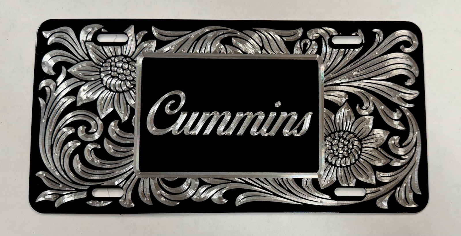 Custom Ranch Brand Or Monogram Car Tag ✨Reflective Diamond Etched License Plate