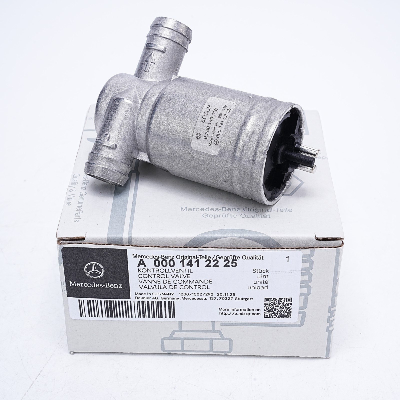 NEW Idle Control Valve For Mercedes W124 W126 W201 190E 300E 300CE A0001412225 NEW Idle Control Valve For Mercedes W124 W126 W201 190E 300E 300CE A0001412225