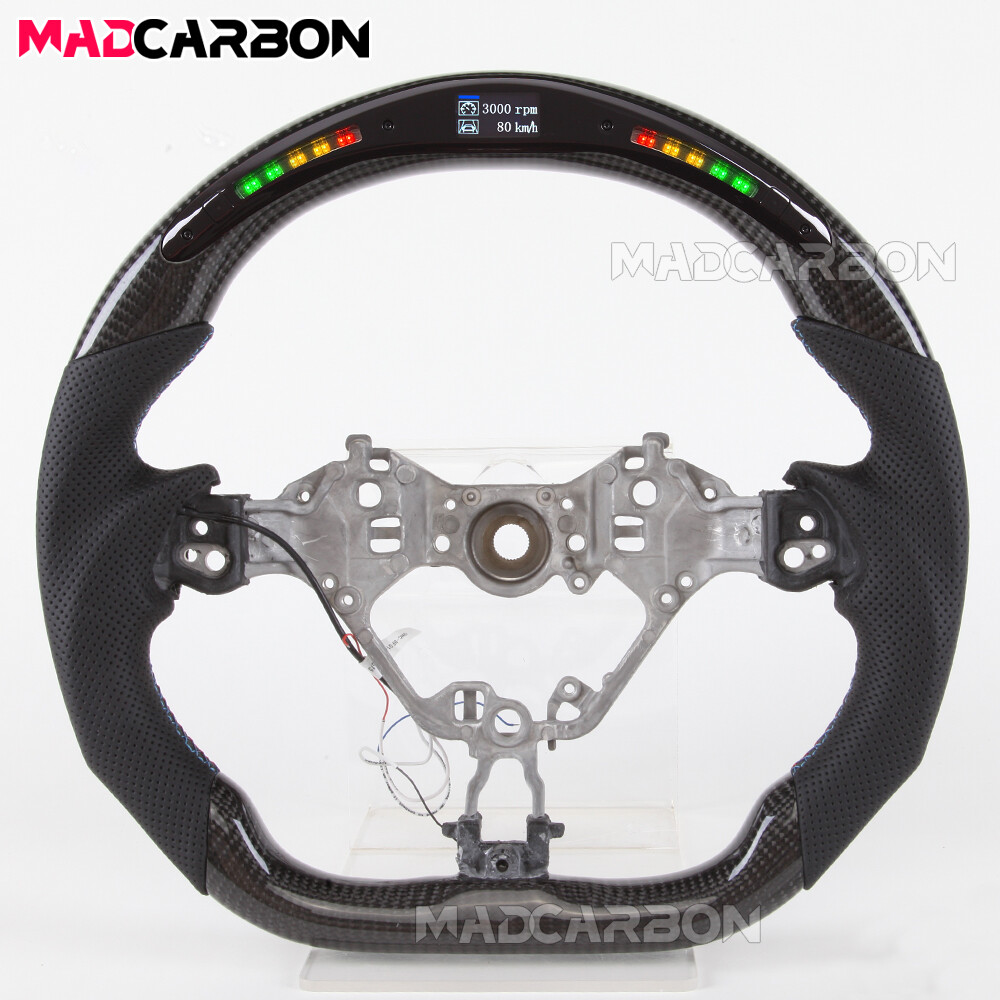 Real Carbon Fiber LED Steering Wheel Black Fit 2017-2026 TOYOTA 86 GR86 GT86
