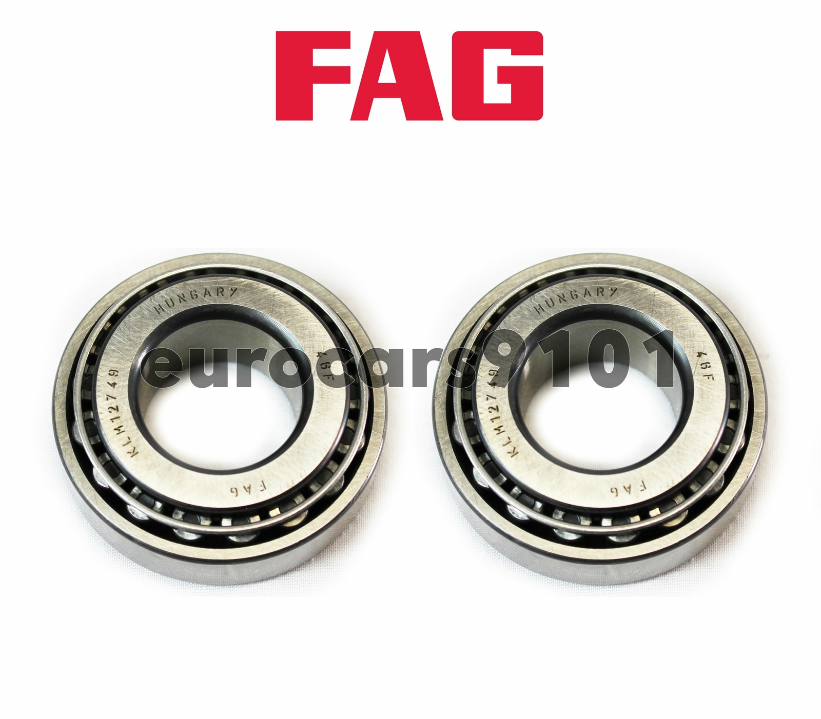 Ferrari 512 BB FAG (2) Front Outer Rear Wheel Bearings SET16 KLM12749LM12711B