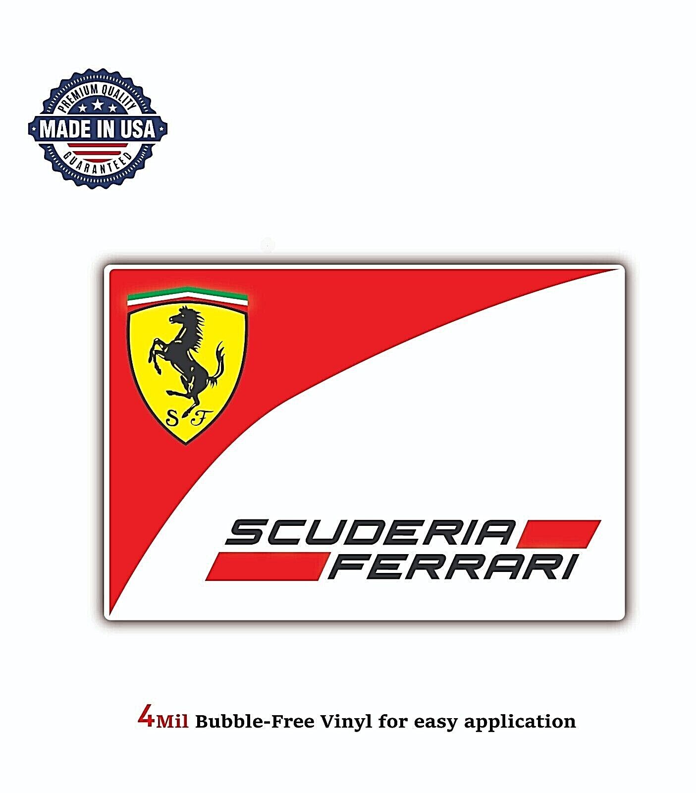 SCUDERIA FERRARI ITALY RACE RETRO LOGO VINYL DECAL STICKER CAR 4MIL BUBBLE FREE
