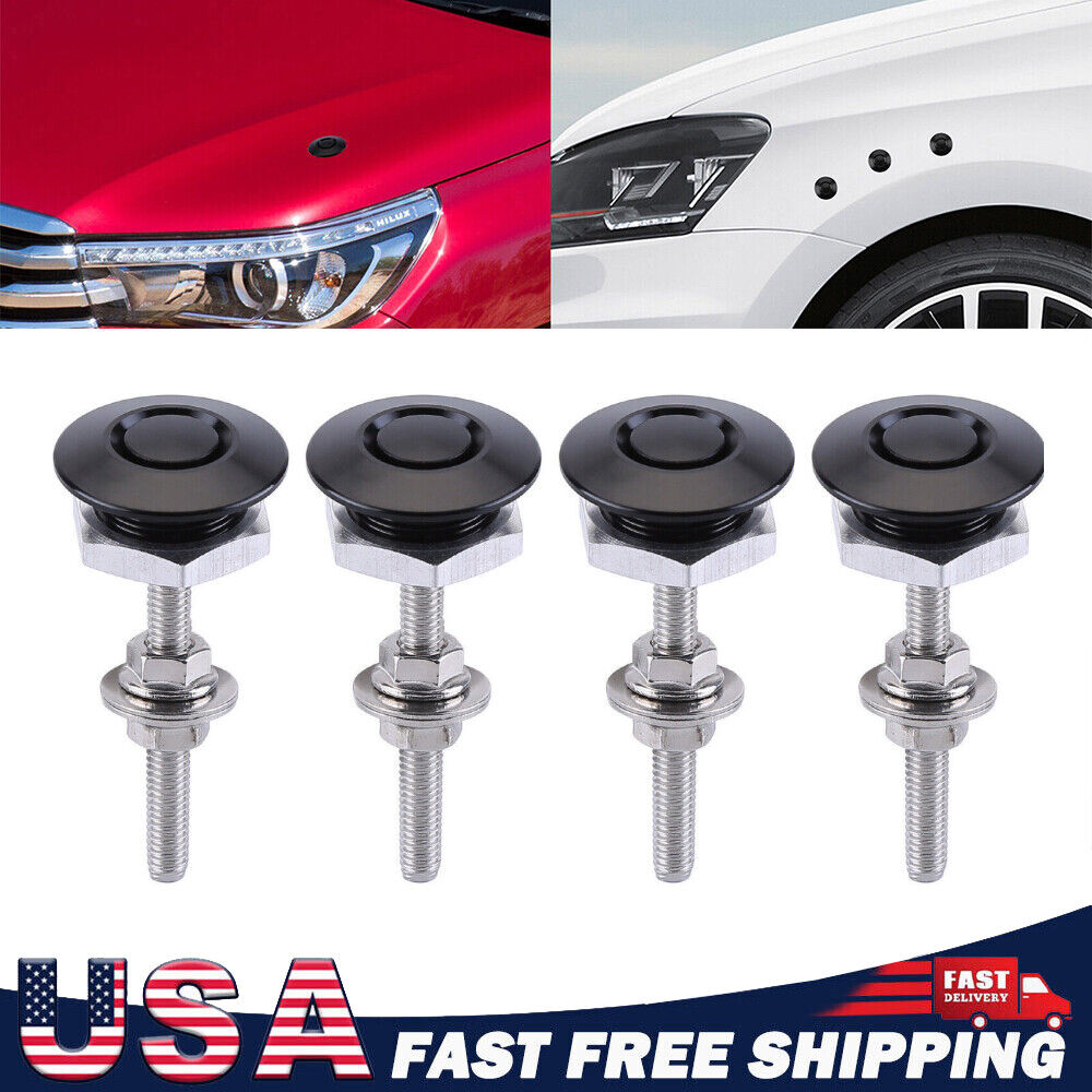 4x Bumper Quick Release Fasteners Set For Racing Car Trunk Fender Hatch Lid