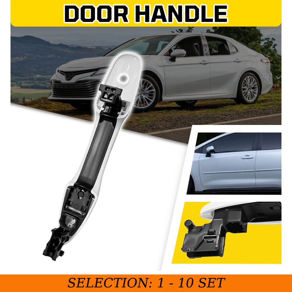 1-10X Front Left Exterior Door Handle White Fit Toyota Camry 2018-23 Driver Side
