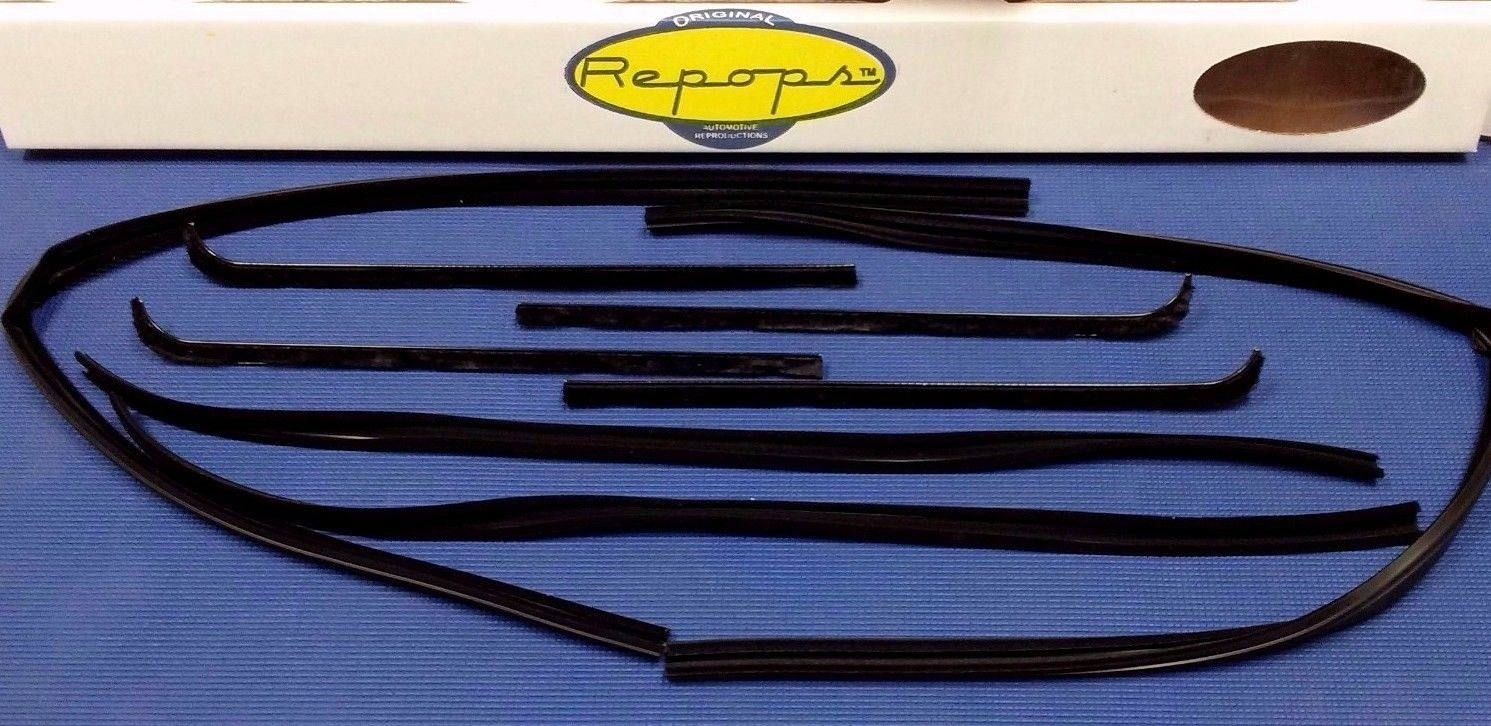 1968-1974 FORD ECONOLINE VAN COMPLETE DOOR RUN CHANNELS WINDOWFELT FUZZIES KIT